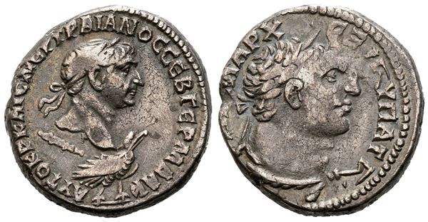 Trajan (98-117). Seleucis and Pieria, Antioch. AR Tetradrachm