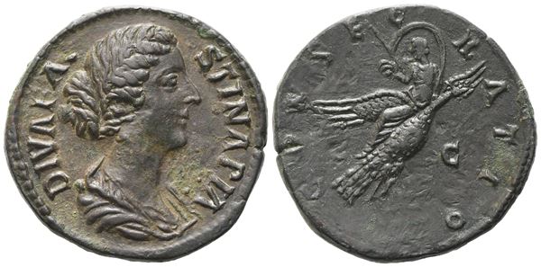 Diva Faustina II (died 175-176), Sestertius, Rome, c. 176-180; Æ (25,07 g; 32,8 mm; 12 h)