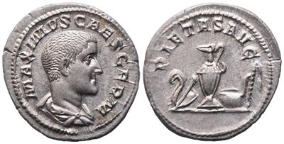 Maximinus I (attribuito), Maximus Caesar, Denario romano (c. 236–238)