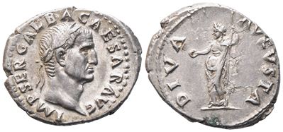 Galba, Denario romano (68–69), AR, Roma
