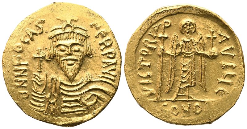 Phocas (602-610), Solidus; Constantinople, 604-607; Av (4,55 G; 20,8 MM; 7 H)