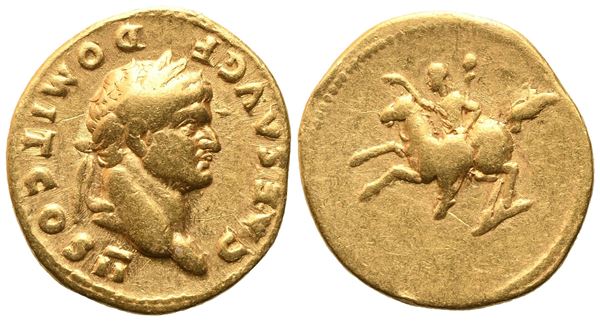 Domitian as Caesar (69-81), Aureus struck under Vespasian, Rome, 73; AV (7,05 g; 19,9 mm; 7 h)