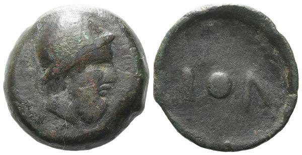Islands of Sicily, Lipara, c. 440-420 BC. Æ Onkia (20 mm, 8.19 g).