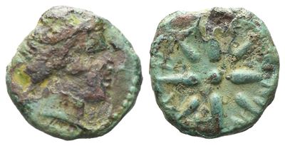 Sicily, Abakainon, C. 339-317 Bc. Æ (13mm, 1.46g).