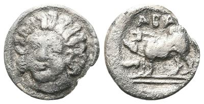 Sicily, Abakainon, C. 410-400 Bc. Ar Litra (11 MM, 0.65 G).