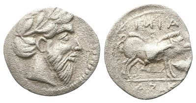 Sicily, Abakainon, C. 420-400 Bc. Ar Litra (11 MM, 0.42 G).