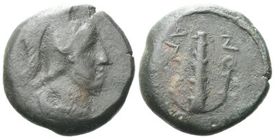 Sicily, Agyrion, C. 317-280 Bc. Æ Tetras (21 MM, 8.44 G).