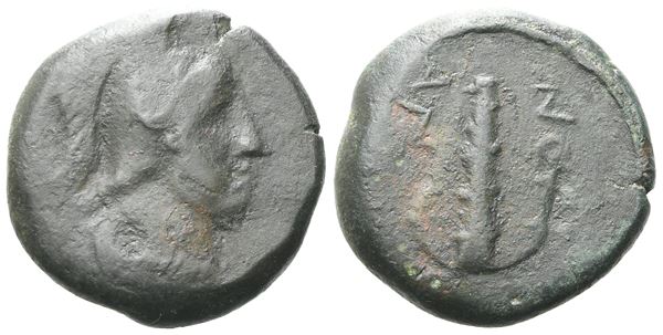Sicily, Agyrion, c. 317-280 BC. Æ Tetras (21 mm, 8.44 g).