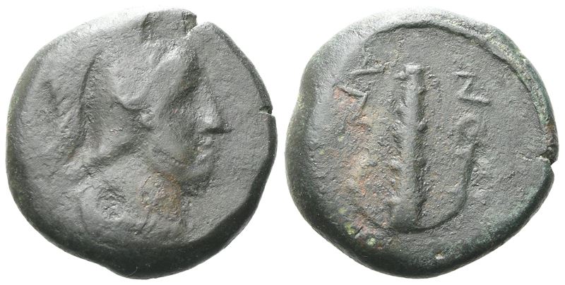 Sicily, Agyrion, C. 317-280 Bc. Æ Tetras (21 MM, 8.44 G).