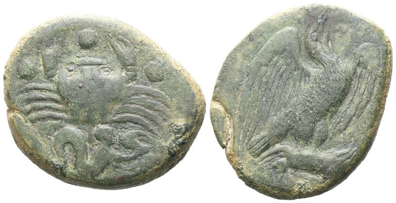 Sicily, Akragas, C. 425/0-410/06 Bc. Æ Hemilitron (28 MM, 17.83 G).