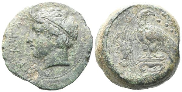 Sicily, Akragas, c. 400-380 BC. Æ Hemilitron (26 mm, 18.64 g).