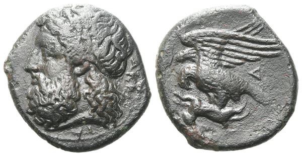 Sicily, Akragas, c. 338-317/287 BC. Æ (19 mm, 4.94 g).  - Auction GREEK & ROMAN PROVINCIAL COINS AND NUMISMATIC LITERATURE Including a wide selection of Alexandrian Coins from the Dattari Collection - Bertolami Fine Art - Prague