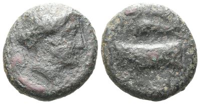 Sicily, Alaisa Katane, C. 402-400 Bc. Æ (16 MM, 4.90 G).