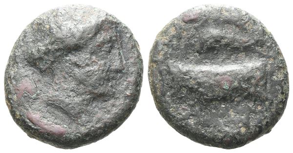 Sicily, Alaisa Katane, c. 402-400 BC. Æ (16 mm, 4.90 g).