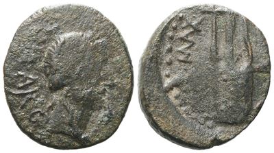 Sicily, Alaisa Archonidea, C. 44-30 Bc. Æ (20 MM, 7.08 G).