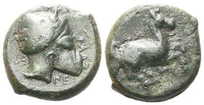 Sicily, Entella. Campanian Mercenaries, C. 345-338 Bc. Æ (17 MM, 5.40 G).