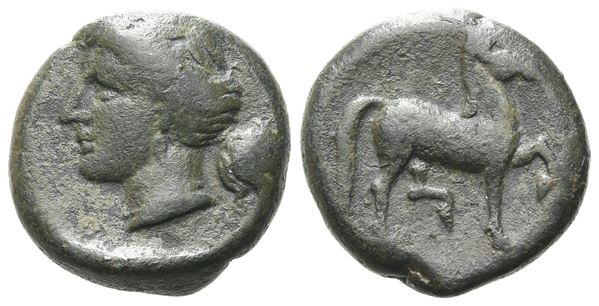 Sicily, Eryx, c. 330-260 BC. Æ Onkia(?) (14 mm, 4.05 g).