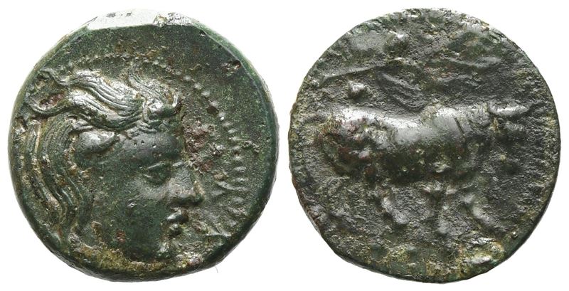 Sicily, Gela, C. 420-405 Bc. Æ Tetras (16 MM, 3.68 G).