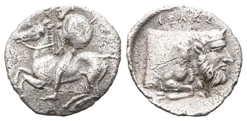 Sicily, Gela, C. 430-425 Bc. Ar Litra (11 MM, 0.46 G).