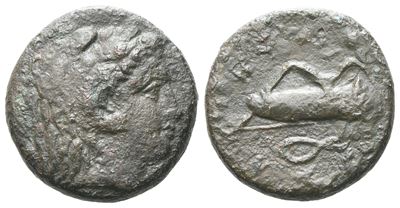 Sicily, Herakleia Minoa, C. 4th Century Bc. Æ (16 MM, 4.17 G).