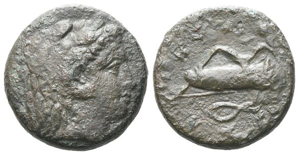 Sicily, Herakleia Minoa, c. 4th century BC. Æ (16 mm, 4.17 g).