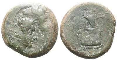 Sicily, Herbessos, 325-310 Bc. Æ (24 MM, 13.90 G).