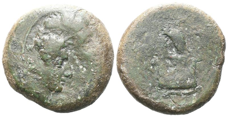 Sicily, Herbessos, 325-310 Bc. Æ (24 MM, 13.90 G).