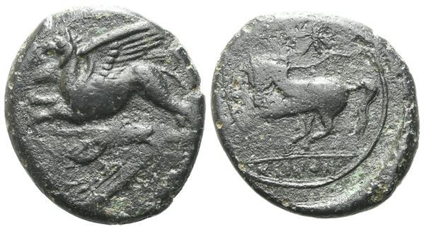 Sicily, "Kainon", c. 360-340 BC. Æ (22 mm, 8.45 g).