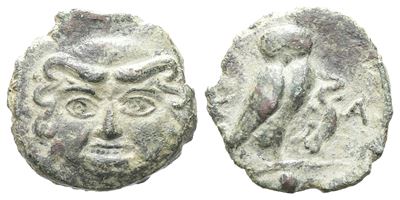 Sicily, Kamarina, C. 420-405 Bc. Æ Onkia (12 MM, 1.13 G).