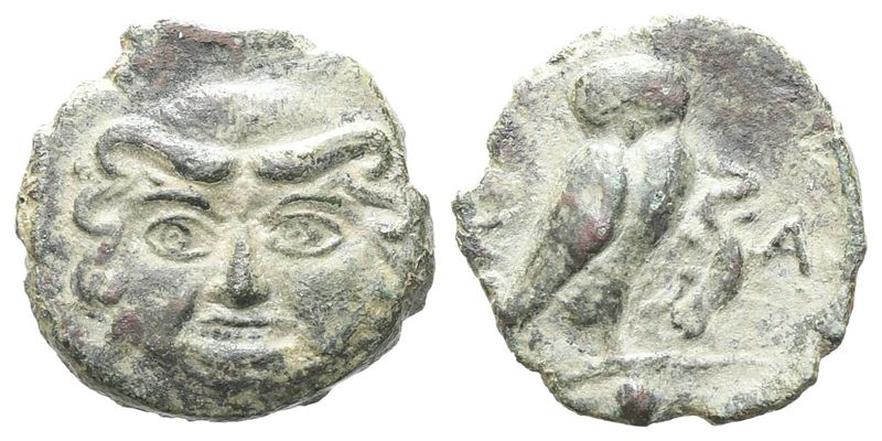 Sicily, Kamarina, C. 420-405 Bc. Æ Onkia (12 MM, 1.13 G).
