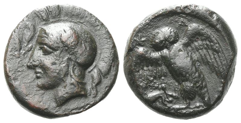 Sicily, Kamarina, C. 410-405 Bc. Æ Tetras (14 MM, 3.51 G).