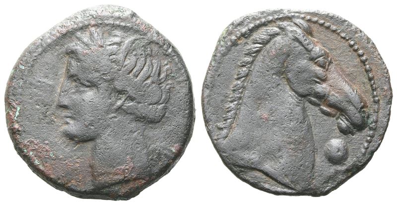 Carthaginian Domain, Sardinia, C. 264-241 Bc. Æ (20 MM, 4.89 G).
