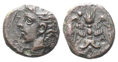 Sicily, Katane, C. 415-404 Bc. Æ Onkia (9 MM, 0.70 G).