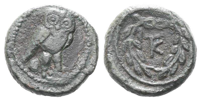 Sicily, Katane. Campanian Mercenaries, C. 339/8 Bc. Æ (10 MM, 1.19 G).
