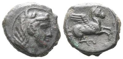 Sicily, Kephaloidion, C. 339/8-307 Bc. Æ (14 MM, 2.42 G).