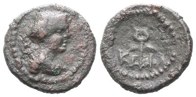 Sicily, Kephaloidion, C. 200-190 Bc. Æ Onkia (13 MM, 1.52 G).