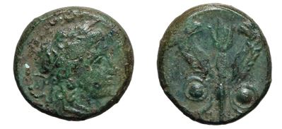 Sicily, Kronia, C. 336-317 Bc. Æ Hemilitron(?) (17 MM, 4.80 G).