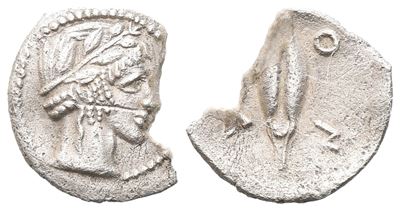 Sicily, Leontinoi, C. 450-440 Bc. Ar Litra (12 MM, 0.62 G).