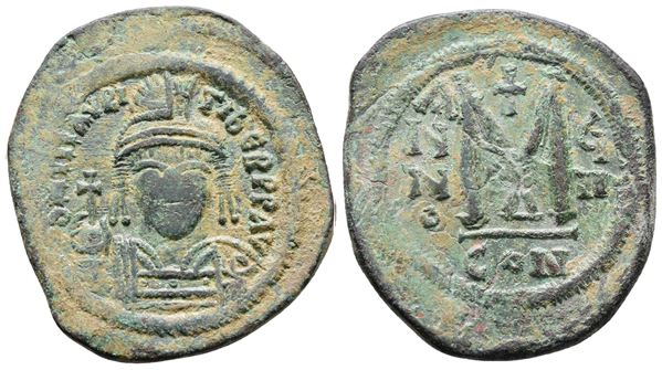 Maurice Tiberius (582-602). Æ 40 Nummi (35mm, 12.07g).  - Auction Greek, Roman and Byzantine Coins	 - Bertolami Fine Art - Prague