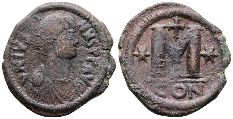 Justin i (518-527). Æ 40 Nummi (33mm, 15.97g).