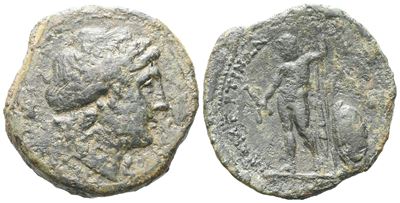 Sicily, Messana, The Mamertinoi, 211-208 Bc. Æ Pentonkion (26 MM, 10.75 G).
