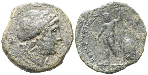 Sicily, Messana, The Mamertinoi, 211-208 BC.  Æ Pentonkion (26 mm, 10.75 g).