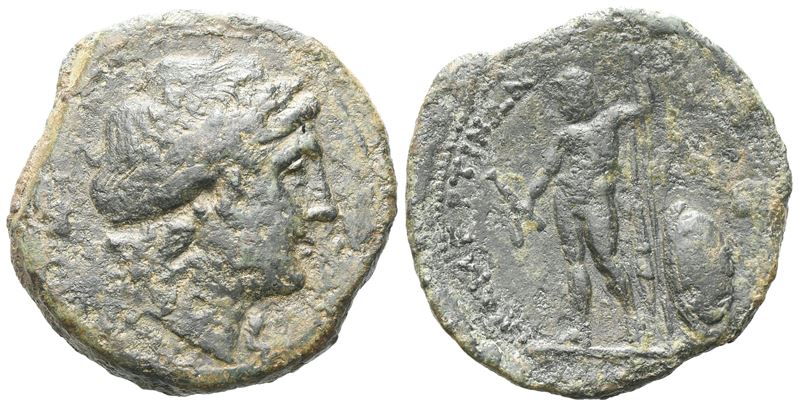 Sicily, Messana, The Mamertinoi, 211-208 Bc. Æ Pentonkion (26 MM, 10.75 G).