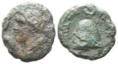 Sicily, Messana, The Mamertinoi, C. 2nd Century Bc. Æ Onkia (16 MM, 2.80 G).