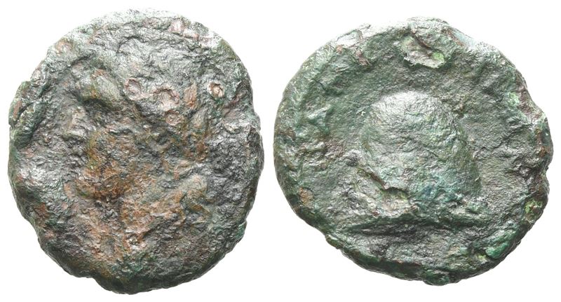 Sicily, Messana, The Mamertinoi, C. 2nd Century Bc. Æ Onkia (16 MM, 2.80 G).