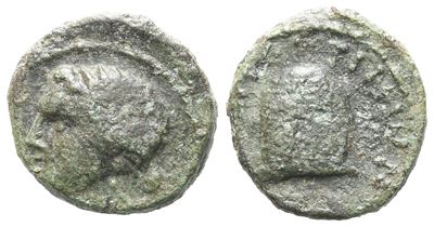 Sicily, Messana, The Mamertinoi, C. 2nd Century Bc. Æ Onkia (13 MM, 2.51 G).