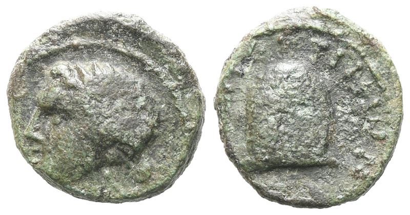 Sicily, Messana, The Mamertinoi, C. 2nd Century Bc. Æ Onkia (13 MM, 2.51 G).