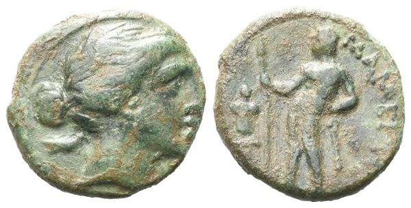 Sicily, Messana. The Mamertinoi, 215-202 BC. Æ Onkia (14 mm, 2.04 g).