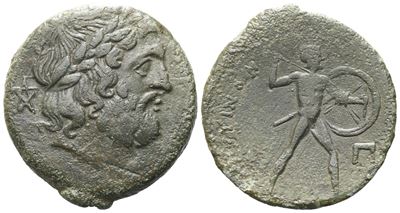 Sicily, Messana, The Mamertinoi, C. 220-200 Bc. Æ Pentonkion (27 MM, 12.78 G).