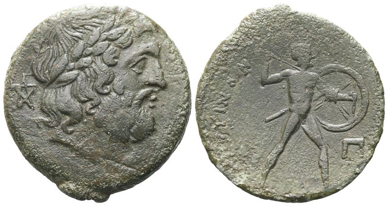 Sicily, Messana, The Mamertinoi, C. 220-200 Bc. Æ Pentonkion (27 MM, 12.78 G).